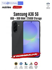 Samsung A36 5G - 8GB RAM - 256GB Storage - PTA Approved - 12 Months Warranty - Black - The Original Bro Mobiles - TOB36